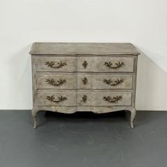 Provincial Gustavian Style Swedish Paint Decorated Distressed Commode Chest - 2884095