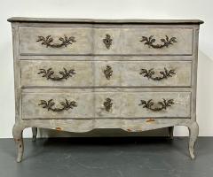 Provincial Gustavian Style Swedish Paint Decorated Distressed Commode Chest - 2884096