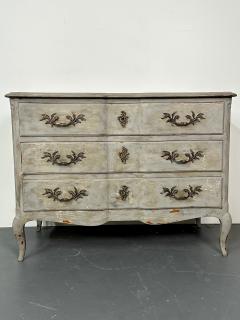 Provincial Gustavian Style Swedish Paint Decorated Distressed Commode Chest - 2884097