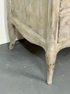 Provincial Gustavian Style Swedish Paint Decorated Distressed Commode Chest - 2884100