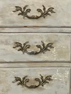 Provincial Gustavian Style Swedish Paint Decorated Distressed Commode Chest - 2884103