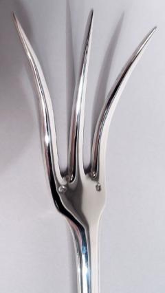 Puiforcat Mazarin Silver Cold Meat Serving Fork - 3842888