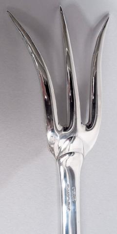 Puiforcat Mazarin Silver Cold Meat Serving Fork - 3842912