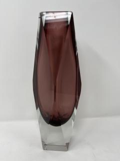 Purple Vase by Murano Artist Mandruzzato - 3959547