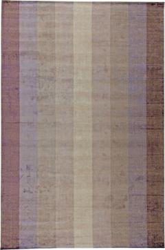 Purple and Gray Striped Area Rug - 4247479