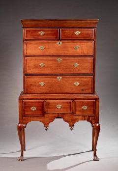 QUEEN ANNE FLAT TOP HIGHBOY WITH SPANISH FEET - 3050844