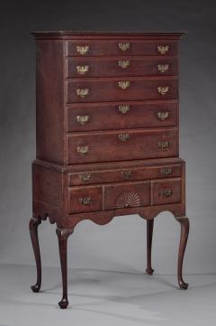 QUEEN ANNE SHELL CARVED HIGH CHEST OF DRAWERS - 4444939