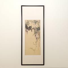 Qing Dynasty Painting of Wisteria and Monkeys China circa 1900 - 2979084