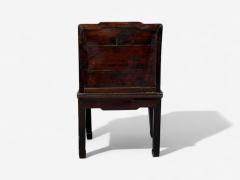 Qing Dynasty Style Hardwood Cane Marble Chinese Armchairs China 19th c  - 4308136