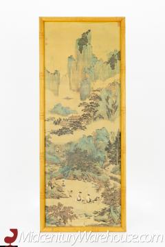 Qiu Ying Chinese Village and Jade Cave Framed Art - 2570113