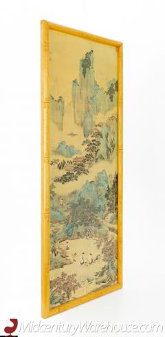 Qiu Ying Chinese Village and Jade Cave Framed Art - 2570114