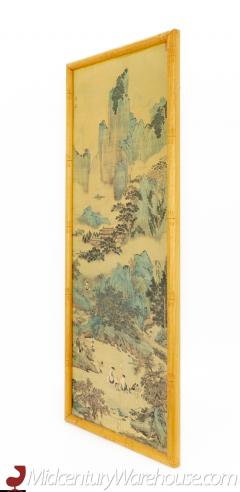 Qiu Ying Chinese Village and Jade Cave Framed Art - 2570115
