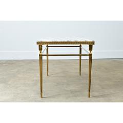 Quality Vintage French Brass and Marble Coffee Table - 4798376