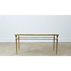 Quality Vintage French Brass and Marble Coffee Table - 4798379