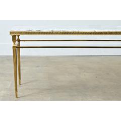 Quality Vintage French Brass and Marble Coffee Table - 4798381