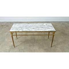 Quality Vintage French Brass and Marble Coffee Table - 4798412