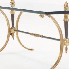 Quality cast bronze and glass coffee table attributed to Jansen C 1940 - 3706725