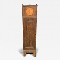 Quarter Sawn Oak Arts Crafts Floor Clock with Cabinet - 4575931