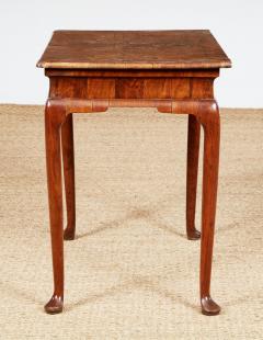 Queen Anne Burl Walnut Side Table - 3921214