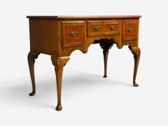 Queen Anne Lowboy Writing Desk Burl Crotch Mahogany Veneer Walnut England - 4703582