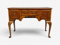 Queen Anne Lowboy Writing Desk Burl Crotch Mahogany Veneer Walnut England - 4703584