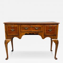 Queen Anne Lowboy Writing Desk Burl Crotch Mahogany Veneer Walnut England - 4705563