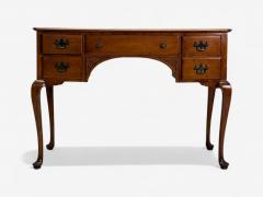 Queen Anne Mahogany Brass Writing Desk England 1900s - 4234282