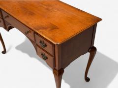 Queen Anne Mahogany Brass Writing Desk England 1900s - 4234283
