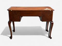 Queen Anne Mahogany Brass Writing Desk England 1900s - 4234287
