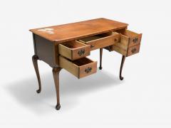 Queen Anne Mahogany Brass Writing Desk England 1900s - 4234289