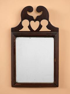 Queen Anne Painted Mirror with Pierced Crest - 3929060