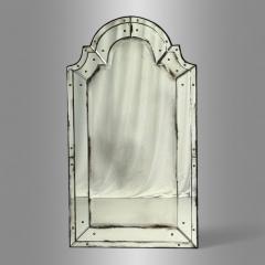 Queen Anne Style Venetian Wall Mirrors Antiqued Beveled Glass Dome Top - 3945257