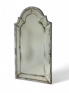 Queen Anne Style Venetian Wall Mirrors Antiqued Beveled Glass Dome Top - 3945262