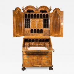 Queen Anne Walnut Double Dome Bureau Bookcase - 4325728