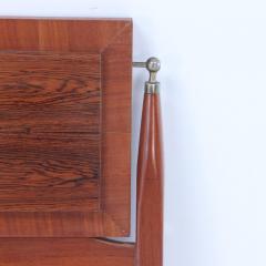 Queen size walnut and rosewood headboard C 1960  - 3248926