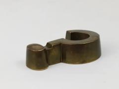 Question Mark Midcentury Paperweight Solid Brass Austria 1970s - 4062656