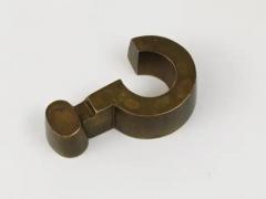 Question Mark Midcentury Paperweight Solid Brass Austria 1970s - 4062657