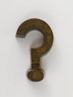 Question Mark Midcentury Paperweight Solid Brass Austria 1970s - 4062660