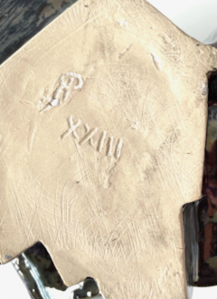 R A Pesce Cubist Ceramic Vessel Two Toned Metallic Glaze - 4477884