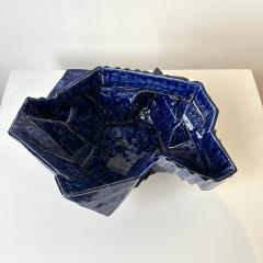 R A Pesce Cubist Vessel in Cobalt Blue Glaze United States  - 4526147