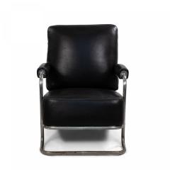 R C Coquery French Art Deco Tubular Chrome Arm Chair - 4650463