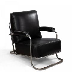 R C Coquery French Art Deco Tubular Chrome Arm Chair - 4650464