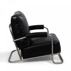 R C Coquery French Art Deco Tubular Chrome Arm Chair - 4650465