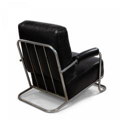 R C Coquery French Art Deco Tubular Chrome Arm Chair - 4650466