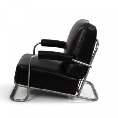 R C Coquery French Art Deco Tubular Chrome Arm Chair - 4650469