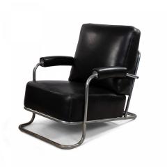 R C Coquery French Art Deco Tubular Chrome Arm Chair - 4700282