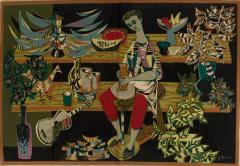 R Debir Extremely Fine Mid Century French Tapestry design and Signed by R Debir - 4241741