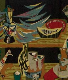 R Debir Extremely Fine Mid Century French Tapestry design and Signed by R Debir - 4241839