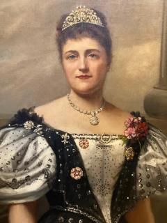 R Hinckley American 19th Century Portrait of a Royal Lady by R Hinckley - 3723698