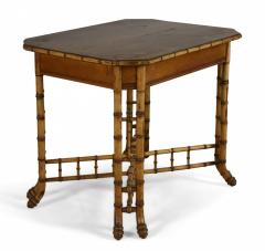 R J Horner Aesthetic Movement Faux Bamboo Birdseye Maple Occasional Table - 2793239